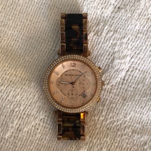 Michael kors tortoise shell watch